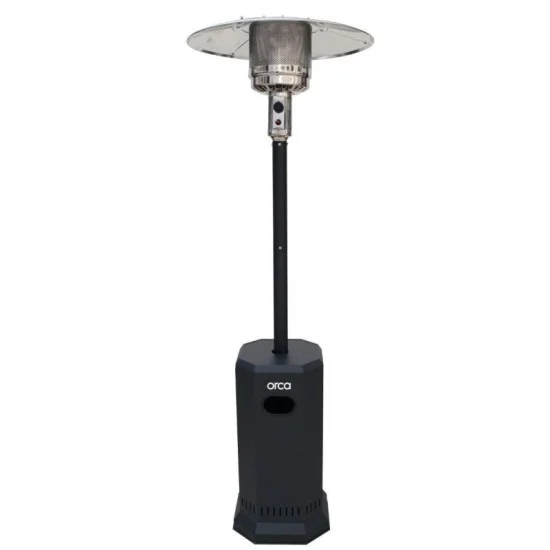 Orca Stainless Steel Patio Fireplace - Black